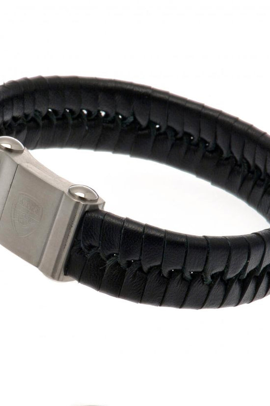 65957 Arsenal FC Single Plait Leather Bracelet 1