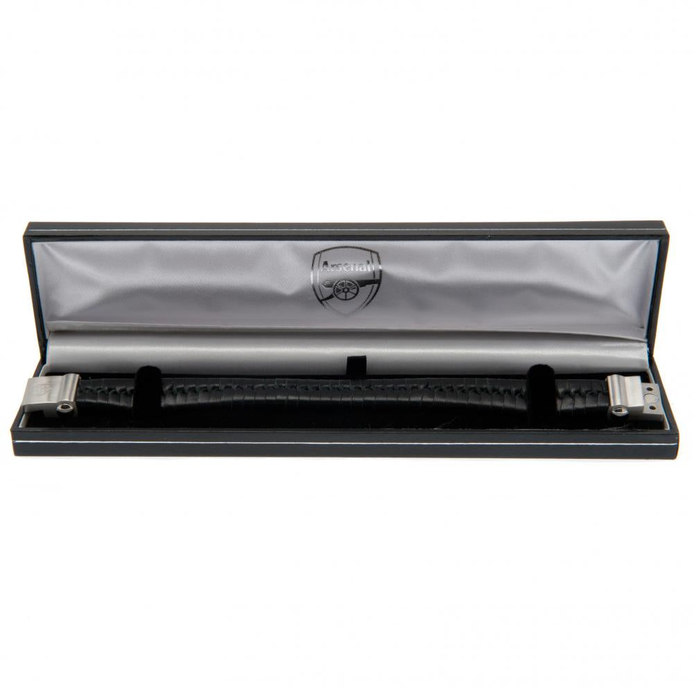 65957 Arsenal FC Single Plait Leather Bracelet 2