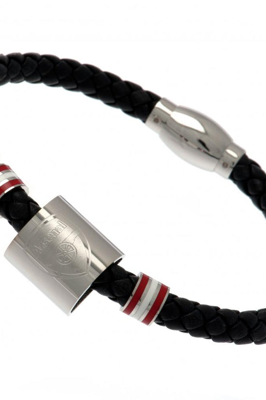65967 Arsenal FC Colour Ring Leather Bracelet