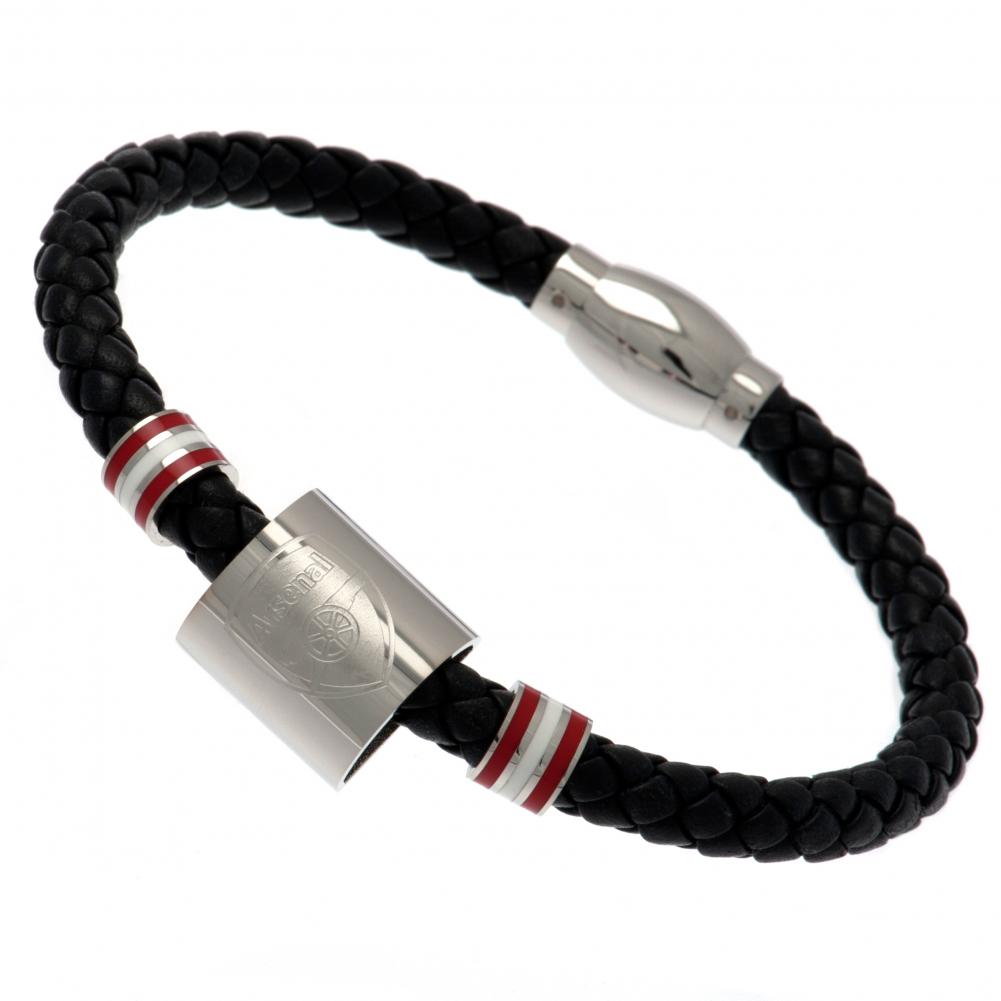 65967 Arsenal FC Colour Ring Leather Bracelet