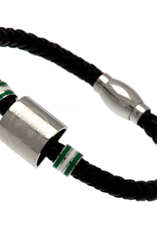 65985 Celtic FC Colour Ring Leather Bracelet