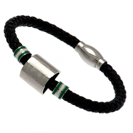65985 Celtic FC Colour Ring Leather Bracelet