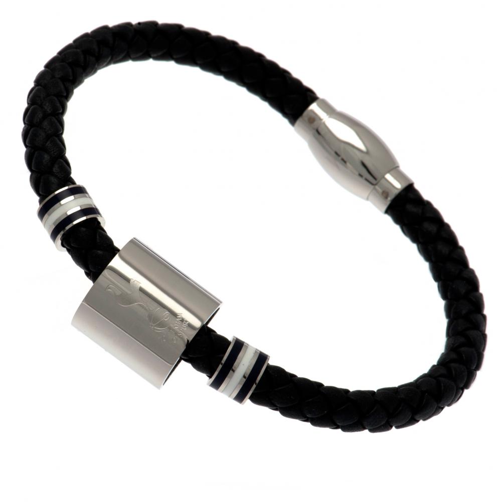 65997 Tottenham Hotspur FC Colour Ring Leather Bracelet