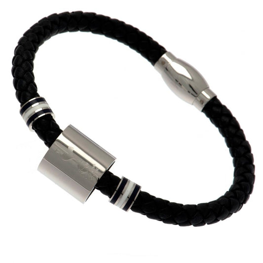 65997 Tottenham Hotspur FC Colour Ring Leather Bracelet