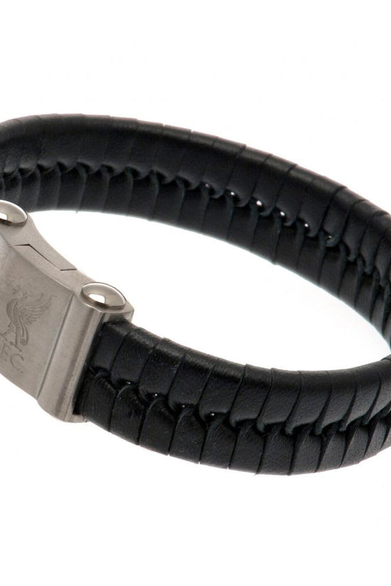 66007 Liverpool FC Single Plait Leather Bracelet 1