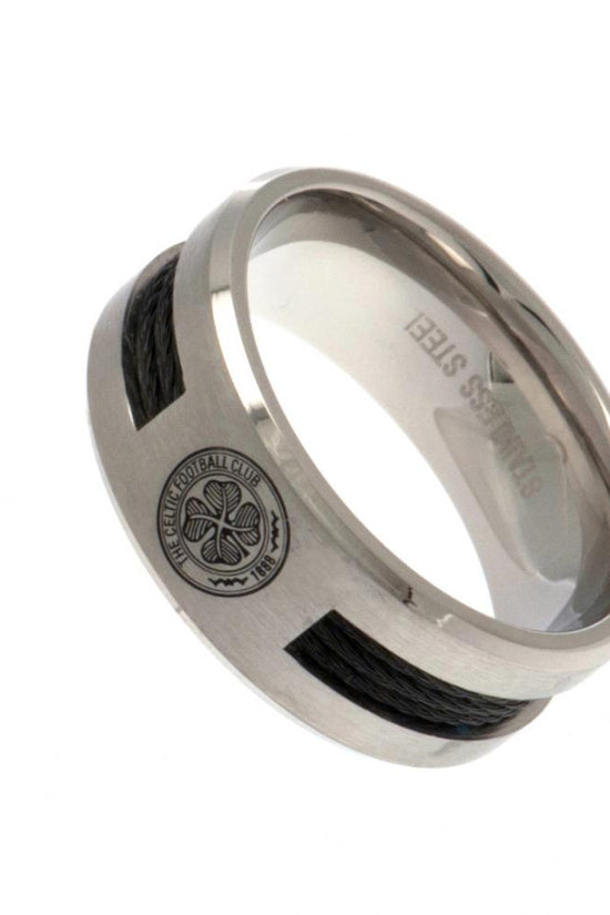 Celtic FC Black Inlay Ring Medium