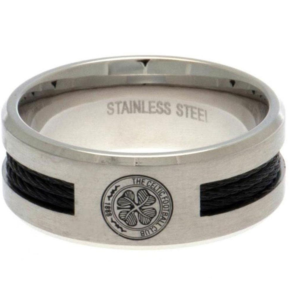 66994 Celtic FC Black Inlay Ring
