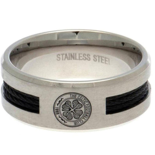 66994 Celtic FC Black Inlay Ring