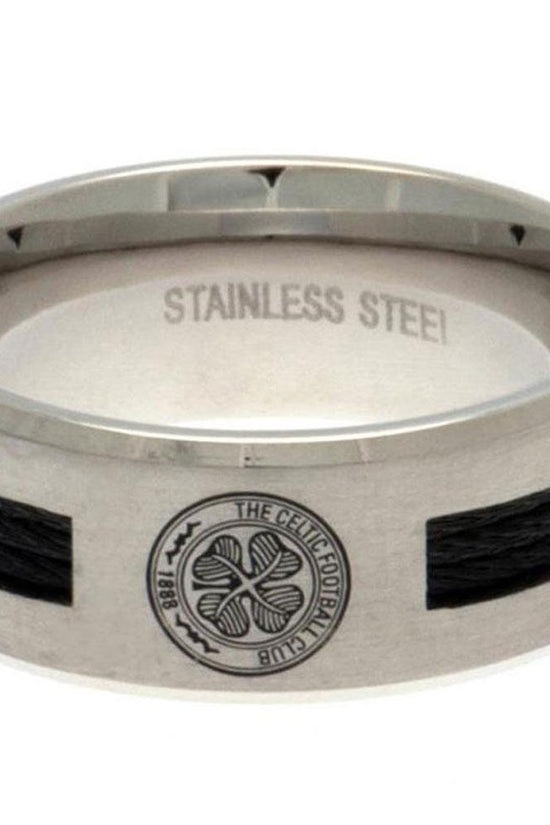 Celtic FC Black Inlay Ring Large