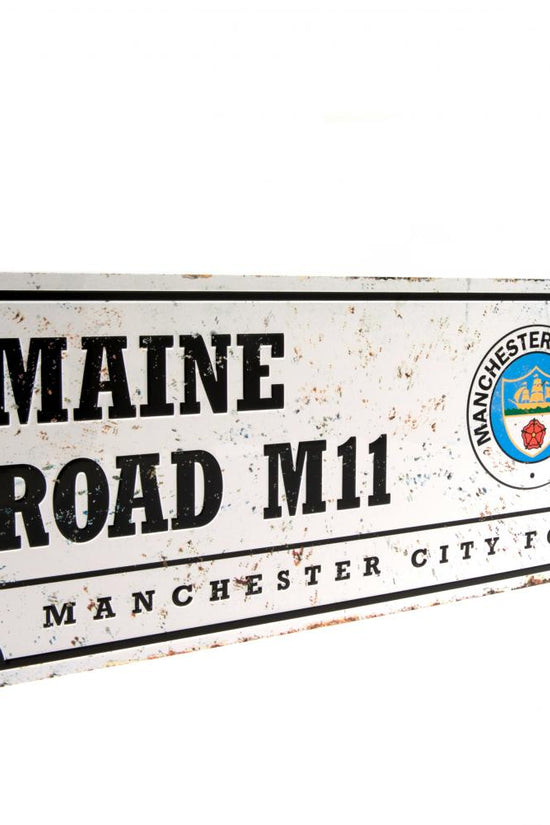 Manchester City FC Retro Street Sign