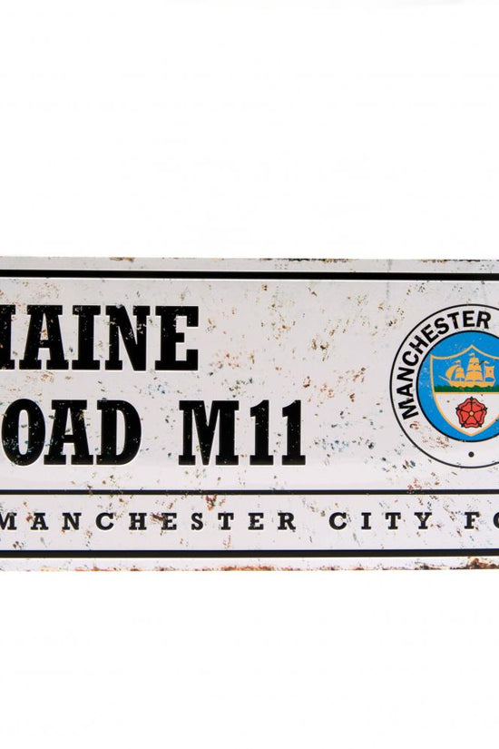 Manchester City FC Retro Street Sign