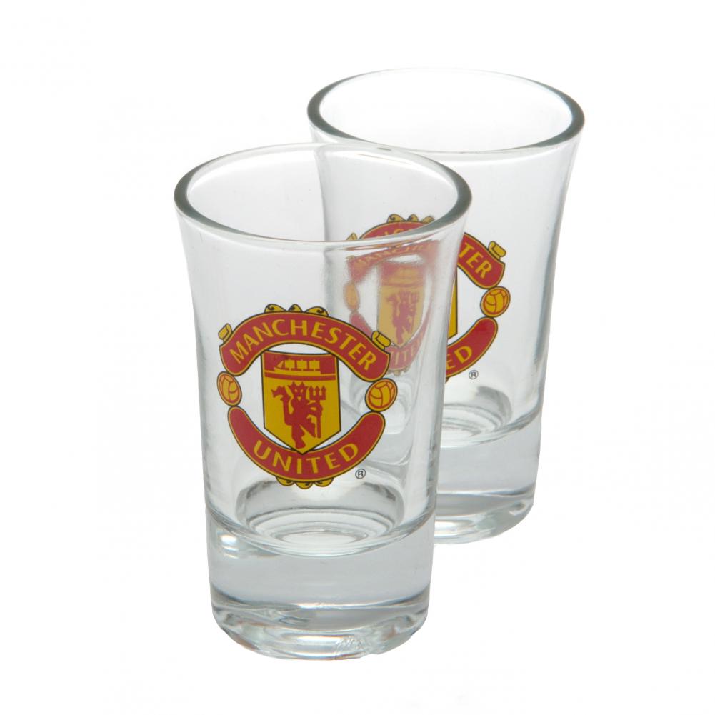 70719 Manchester United FC 2pk Shot Glass Set 1