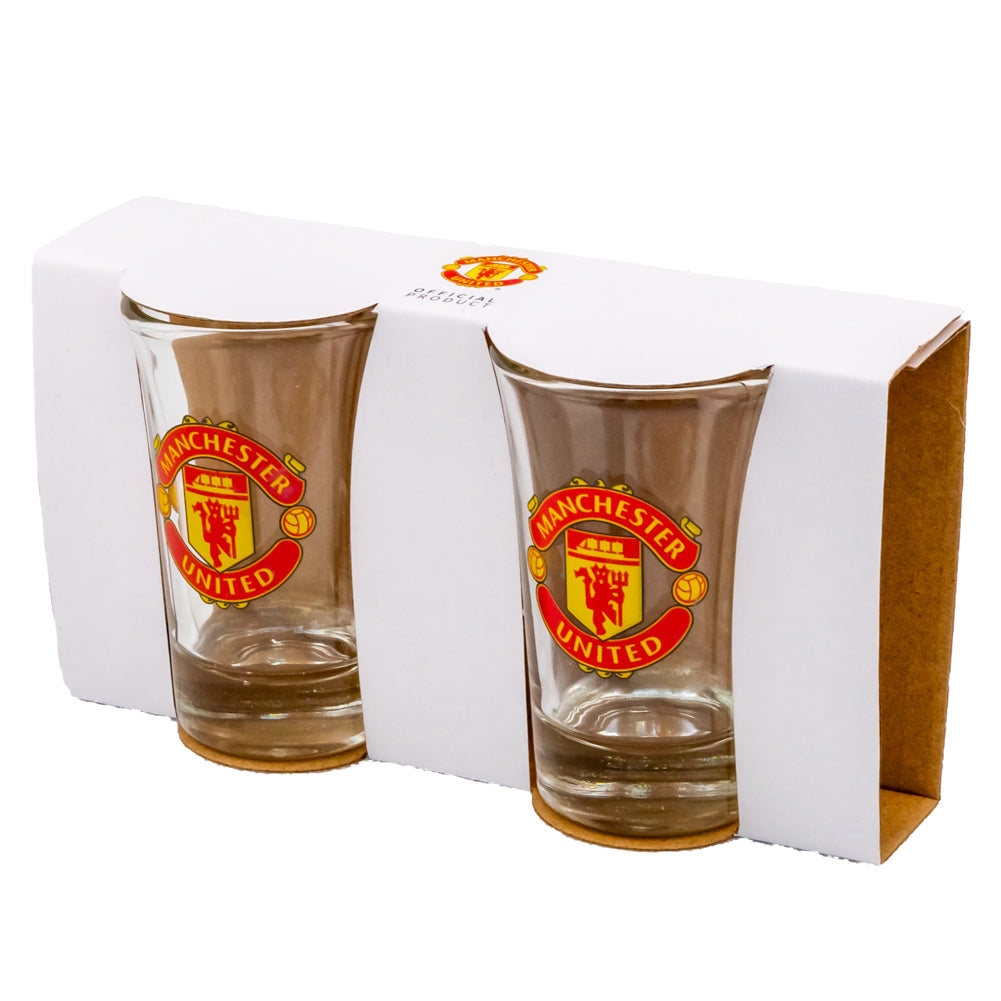 70719 Manchester United FC 2pk Shot Glass Set 2