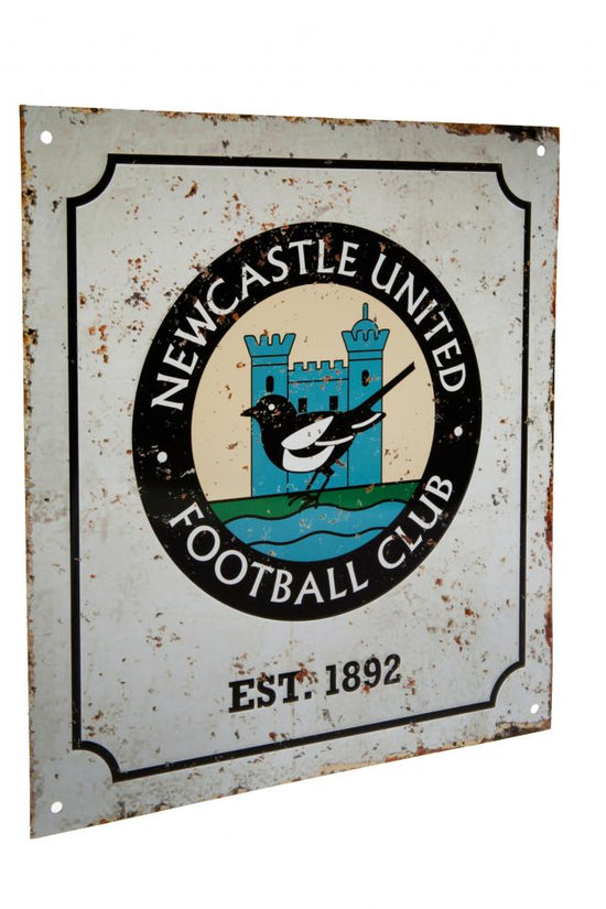 Newcastle United FC Retro Logo Sign