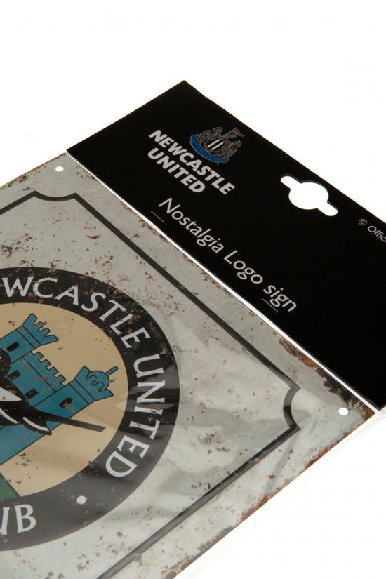 Newcastle United FC Retro Logo Sign