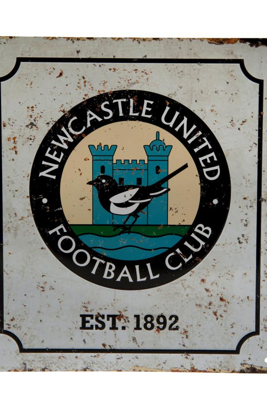 Newcastle United FC Retro Logo Sign