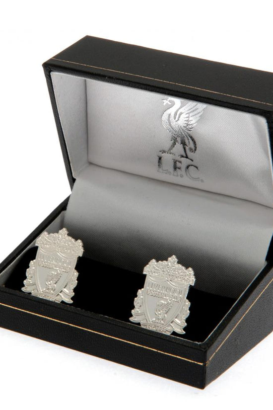 Liverpool FC Silver Plated Formed Crest Cufflinks
