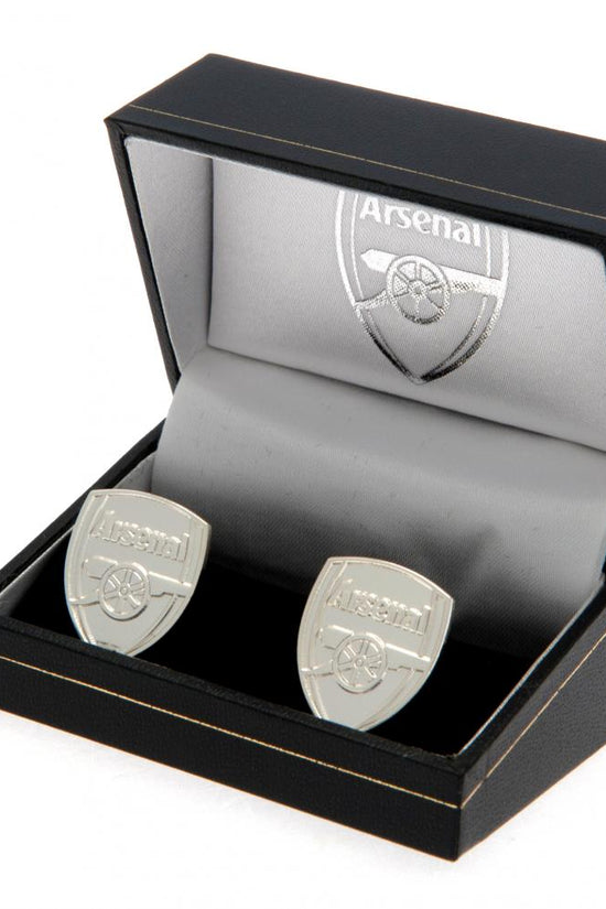 Arsenal FC Silver Plated Formed Cufflinks