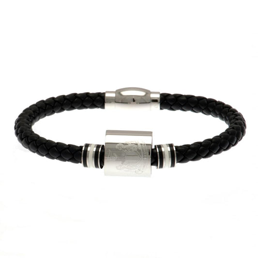 89434 Newcastle United FC Colour Ring Leather Bracelet 1