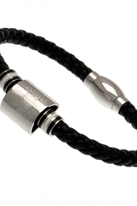 89434 Newcastle United FC Colour Ring Leather Bracelet