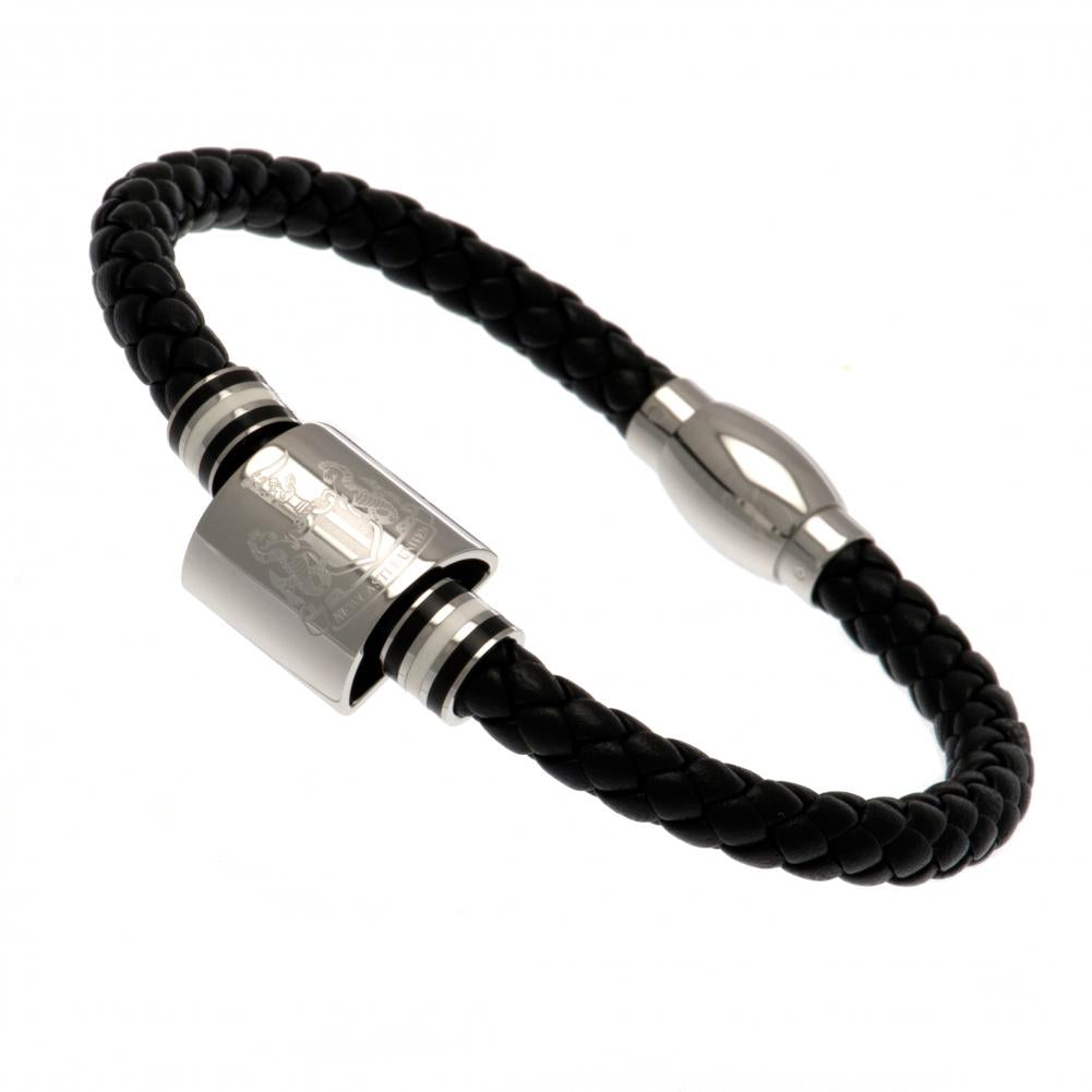 89434 Newcastle United FC Colour Ring Leather Bracelet