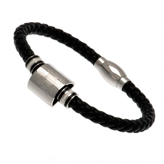 89434 Newcastle United FC Colour Ring Leather Bracelet