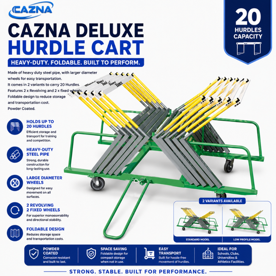 Cazna Deluxe Hurdle Cart - Holds 20
