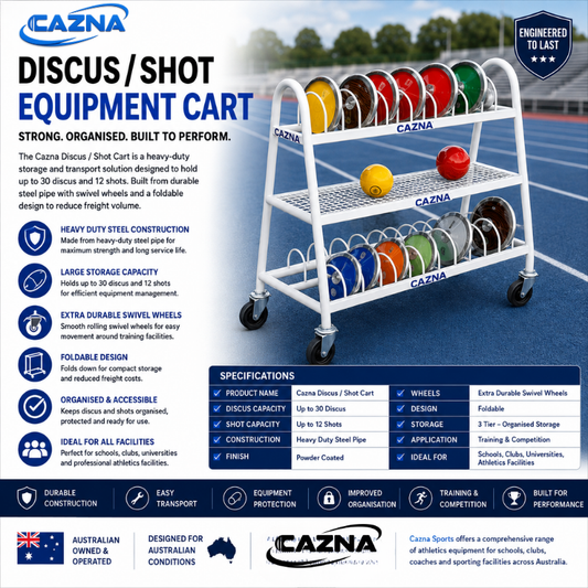 Cazna Discus / Shot Cart – Holds 30 Discus & 12 Shots