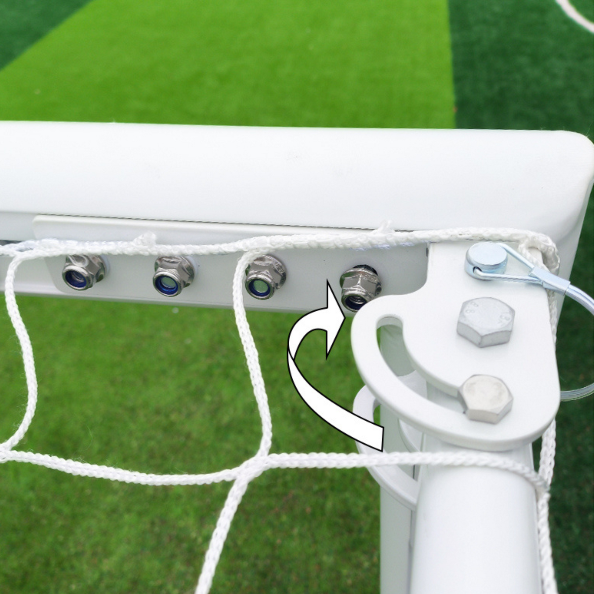 7.3m x 2.4m Cazna Alu60 Folding Soccer Goal (Full Size)