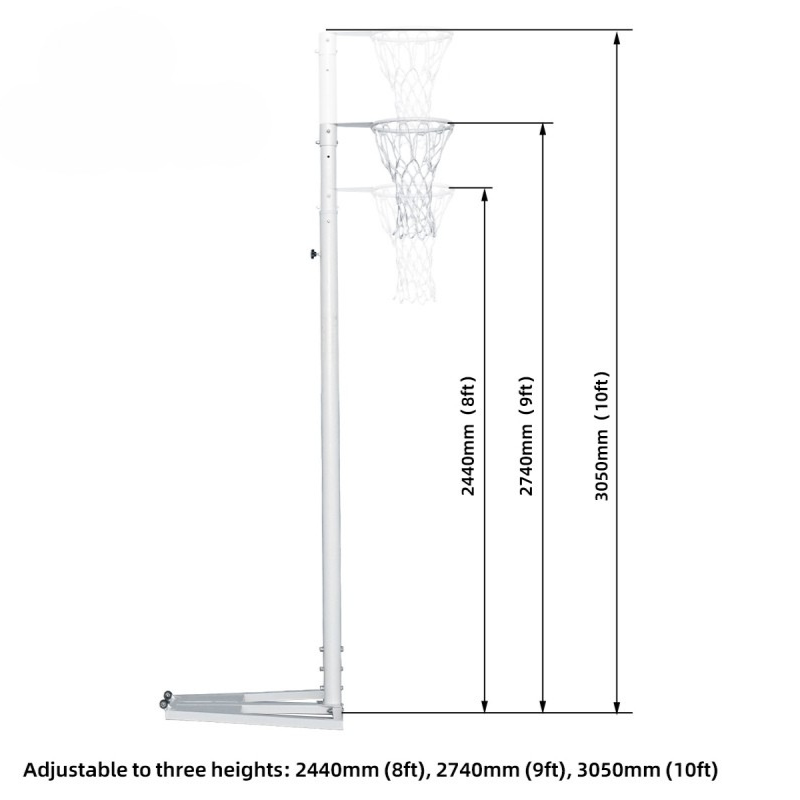 Cazna Freestanding Netball Posts - School Standard