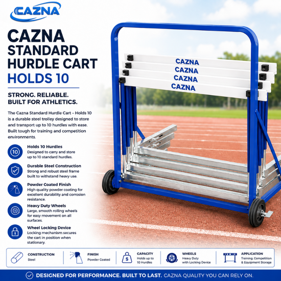 Cazna Standard Hurdle Cart – Holds 10
