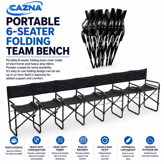 Cazna Portable 6-Seater Folding Team Bench