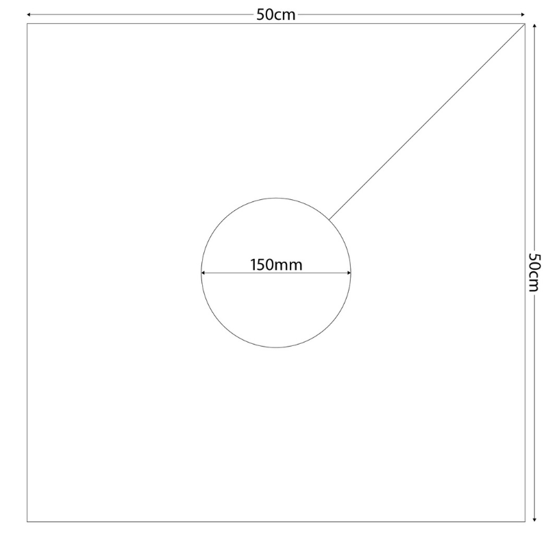 Cazna -  Oversize Square Post Padding – Set of 4 / Internal cut out 150mm