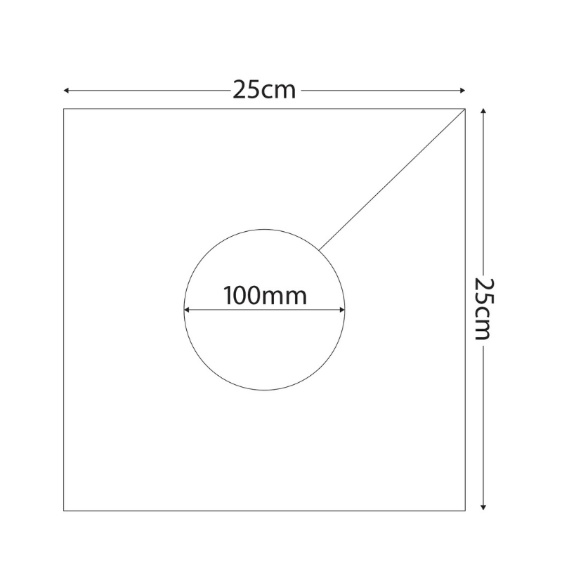 Cazna - Premier Junior Square Post Padding – 100 mm Internal Cut-Out