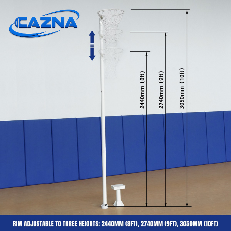 Cazna Championship Netball Post - Adjustable
