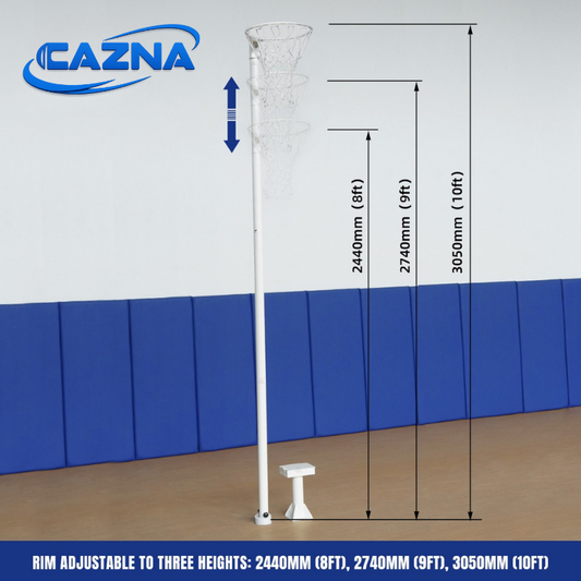 Cazna Championship Netball Post - Adjustable