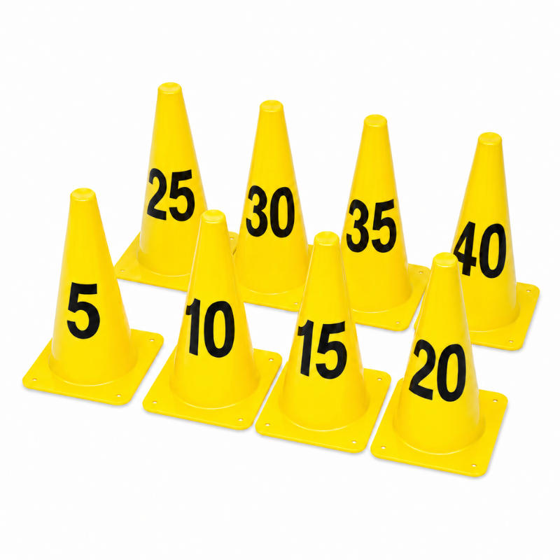 Cazna Numbered Training Cones 12" – Pack of 8