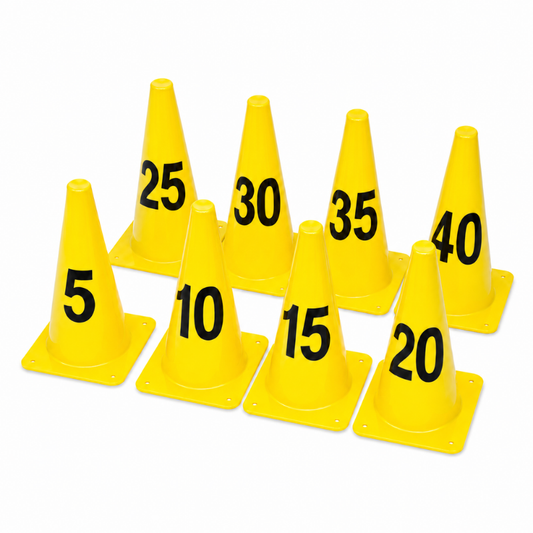Cazna Numbered Training Cones 12" – Pack of 8