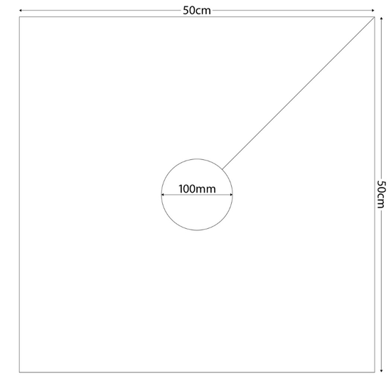 Cazna -  Oversize Square Post Padding – Set of 4 / Internal cut out 100mm