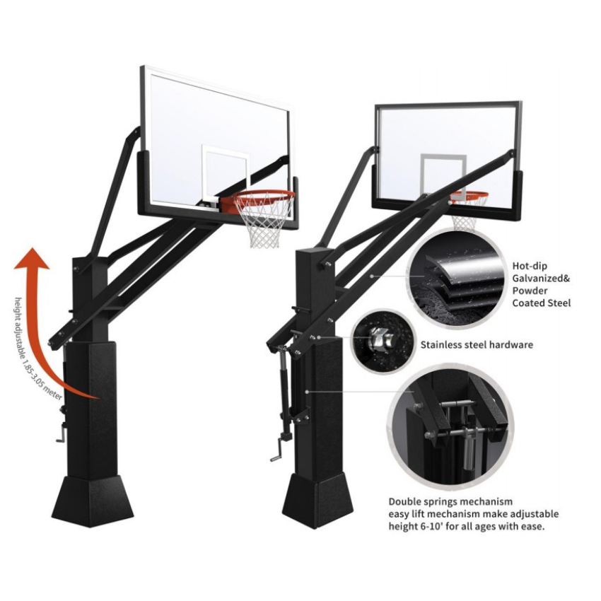Cazna S200 basketball tower - inground