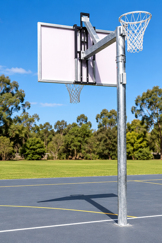 Cazna Reversible Basketball/Netball Tower - Height Adjustable