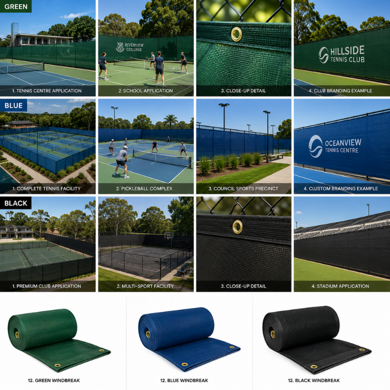 Tennis Court Windbreaks and Privacy Screens
