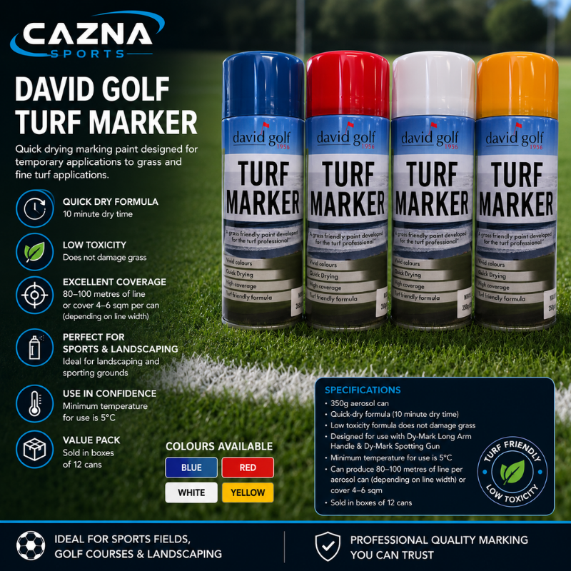 David Golf Turf Marker Paint – 350g Aerosol (Box of 12)
