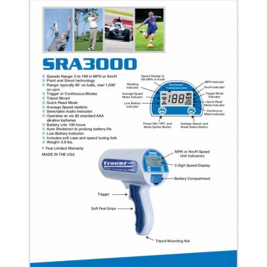 Sports Ball Radar Speed Gun - SRA3000