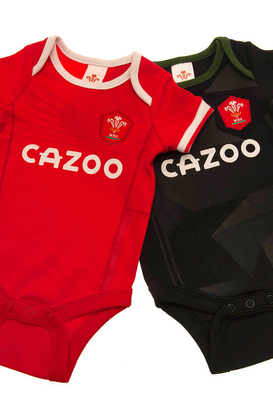 Wales RU 2 Pack Bodysuit 3-6 Mths PC