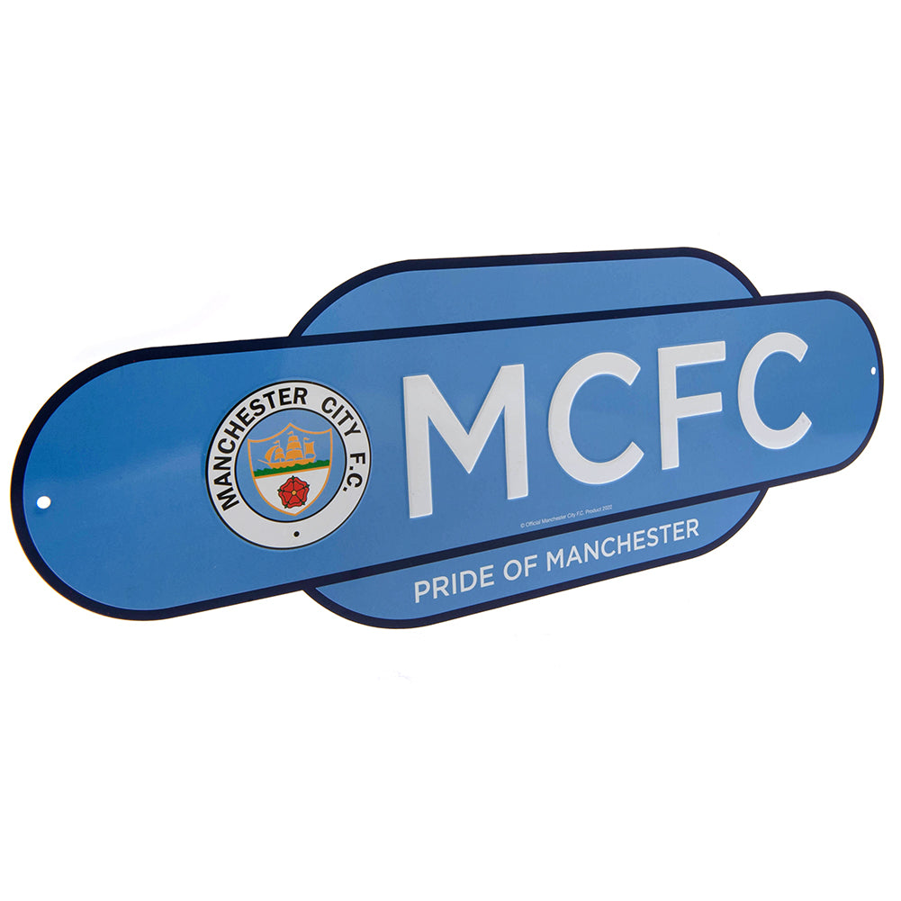 Manchester City FC Colour Retro Sign 1