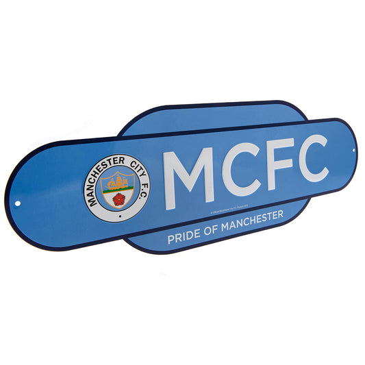 Manchester City FC Colour Retro Sign 1