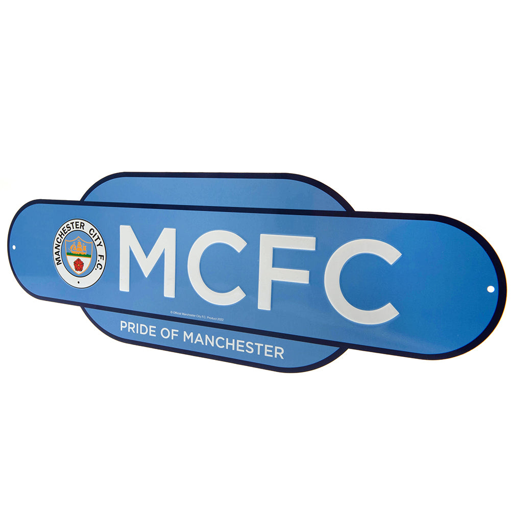 Manchester City FC Colour Retro Sign 2