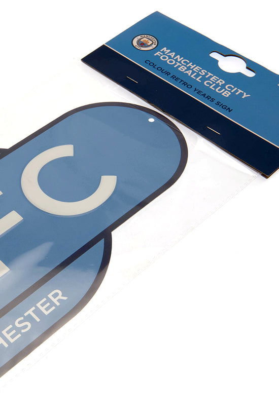 Manchester City FC Colour Retro Sign 3