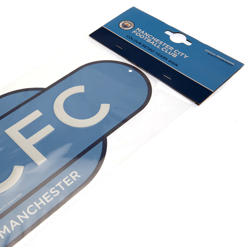 Manchester City FC Colour Retro Sign 3